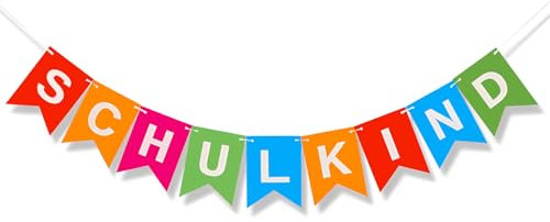 Schulkind Girlande Einschulung Deko Schulkind Girlande Wimpelkette Hänge Deko für Schuleinführung Einschulung Schulanfang Schulstart Dekoration Banner Einschulungsfeier Junge und Mädchen