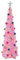 5Ft/ 1.5m Pop Up Tinsel Christmas Tree, Collapsible Artificial Christmas Tree with 100LED Lights and 30 Color Balls, Large Sequins Pencil Xmas Tree for Party Carnival Decorations (Pink with Balls)