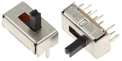 100 Uds SS23D07 8 pines 3 posiciones 2P3T interruptor de palanca doble interruptor deslizante Vertical longitud de la manija 5MM soporte