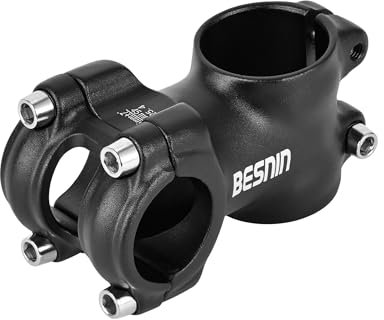 BESNIN Fahrrad Vorbau 25,4mm MTB Vorbau 7 Grad Lenkervorbau 32/45mm Kurz Fahrradlenker Vorbau Aluminiumlegierung für Mountainbike, Rennrad, BMX, Radfahren (25,4 x 45 mm)