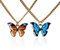 EIHI Bohemiankette Schmetterling Damen Modeschmuck, Necklace Women Charme Vintage Tierkette Anhänger Schlüsselbein Kette Halsketten Kragen für Frauen, Damen mit Anhänger, 2 Stück