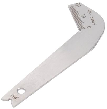 Drill Bit Sharpening Gauge Stainless Steel Tool for Workshop