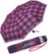 Benetton Taschenschirm Super Mini Checks - pink