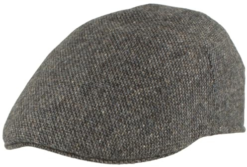 Breiter Herren Winter Schiebermütze Flatcap Schirmmütze Wolle mit knautschbarem Schild Newsboy Hut Hautfreundlich & Bequem