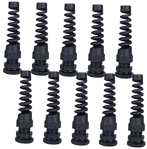 jojofuny Kabelverschraubung Zugentlastungskabelanschluss 10 Stück Schwarze Kabelzugentlastungsverbindung Einfache Installation Für Außengeräte