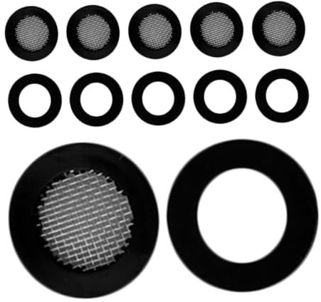 UKCOCO 10pcs Stainless Steel Shower Filter Gasket Rubber Washers for Faucet Hose and Shower Head