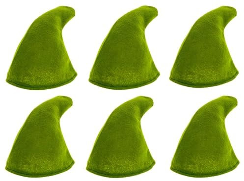 MC-Trend Zwergenmütze │ Lustige Kopfbedeckung in Einheitsgröße │ für Karneval Fasching Halloween Junggesellenabschied und Mallorca-Urlaub (6, GRUEN, Einheitsgröße)