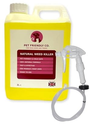 Pet Friendly Weedkiller - Natural Strong Weed Killer - 5L with Sprayer - Fast Acting & Glysophate Free - Pet Friendly Co.