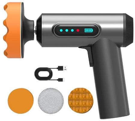 Cordless Car Polisher, Rechargeable Electric Wireless Polisher, 20000 RPM Speed, Efficient Polishing Household Car Detailing/Waxing, 3 Polishing Pads Suitable for Body/Floor/Glass