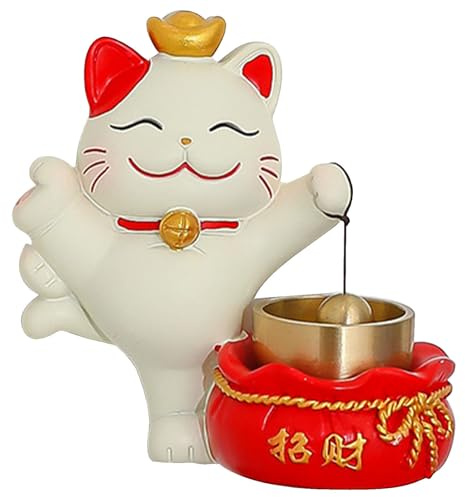 Generisch Fortune Cat Doorbell | Decoration Door Bell - Anziehen Von Wohlstandsklebstoff -Ladenbesitzer Bell, Entzückender Türkinne, Ring Türklingeldekoration Mit Einzigartigen Klang
