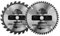 TCT Circular Saw Blades 160mm Angle Grinder Wood Cutting Discs Fine Cutting Wood Saw Blade 160mm x 20mm 48 Teeth+ 150mm x 20mm 24 Teeth Compatible with Bosch Makita etc