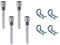 Young Wolf 4 Sets Titanium Alloy Bicycle Caliper Screw Brake Pad Bolt Screw M4 Disc Brake Caliper Bolt Pin with Circlips Compatible with Shimano