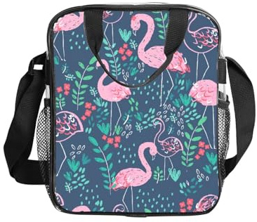 PPHGUT Lunch-Tasche mit floralem Schwanen-Druck, transparent, tragbar, Lebensmittelbehälter für Schule, Büro, Reisen, Picknick