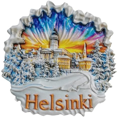 Helsinki Finland Refrigerator Magnet Travel Souvenir Fridge Decoration Creative Craft 3D Green