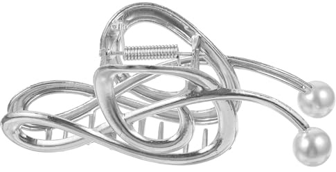 Perlen Haarspange mit Musiknote aus Metall für Frauen, Silber | Einfaches Elegantes Design, Sicherer Halt und Angenehm zu Tragen, Passend für Verschiedene Anlässe und Konzerte