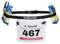 Haftpunkt Ceinture Porte dossard (avec 6 Boucles de Gel) - pour Fixer et Maintenir Votre dossard de Course - Ceinture de Jour de Course pour (Demi) Marathons, Triathlon ou Cyclisme (Noir)