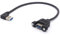 Rechtwinkliges USB 3.0 Panel Mount Kabel USB 3.0 Stecker auf Buchse mit M3 Schraube Panel Mount Verlängerungskabel für industrielle Computer PC 30 cm (links)