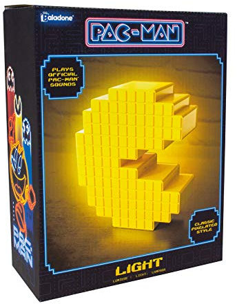 Paladone Pac Man Pixelated Light - Vintage Gaming Desk Lamp