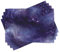ABAKUHAUS Aubergine Platzmatten, Himmel, Weltall, Sterne Gloomy, Waschbare Stoff Esszimmer Küche Tischdekorations Digitaldruck, Indigo