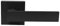 Probrico Black Dummy Door Handles, Heavy Duty Square Door Levers, Interior Single Side Half-Dummy Handles(No Latch), 1 Pack