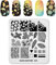 Alexnailart Professional Stamping Plates Autumn Leaves Ginkgo Maple Leaf Template Manicure Printing Tool