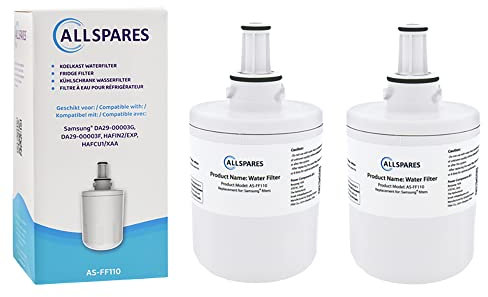 AllSpares Wasserfilter für Kühlschrank geeignet für Samsung Aqua Pure Plus DA29-00003G / HAFIN1 DA29-00003F / HAFIN2 (2 Stück)