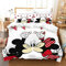 GDGM MiMus Bettwaren-Sets Für Kinder,bettwäsche Mädchen Rosa,Minnie Bettbezug+Kissenbezüge Baumwolle/Renforcé (B,155x220cm)