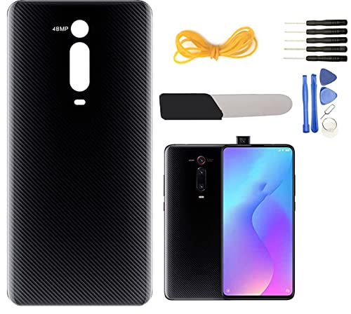 YHX-OU Ersatz-Akkudeckel für Xiaomi MI 9T 9T Pro + Installationswerkzeug (schwarz)