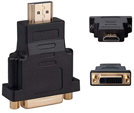 Keple Adaptador de DVI a HDMI (DVI-D Dual Link 24+5) Adaptor DVI Hembra e HDMI Macho Convertidor 1080P Full HD Adapter