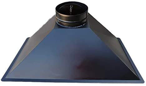 CAPPA PER CAMINO FOCOLARE A LEGNA TRADIZIONALE L 80 x P 45 x H 35 cm (USCITA FUMI DIAM. 20 cm)