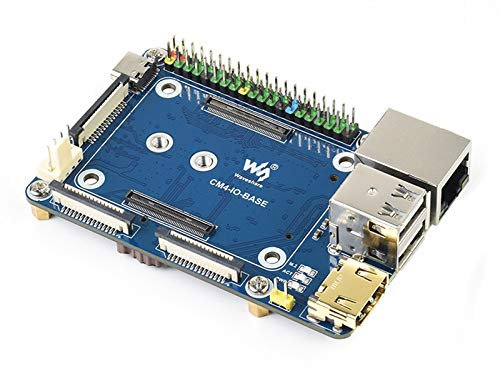 Basisplatine für Raspberry Pi Compute Module 4 mit Standard CM4 Buchse und Raspberry Pi 40-PIN GPIO Header, Onboard Mehrere Anschlüsse, Geeignet für Compute Module 4 Lite/EMMC Series Modul