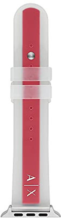Armani Exchange Bracciale compatibile con Apple Watch, 42/44/45 mm - 22 mm Multi Silicone, AXT8007
