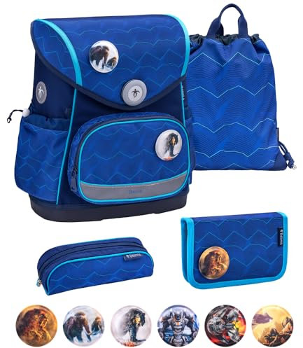 Belmil Compact Premium Schulranzen Set 5 - teilig (Estate Blue)