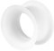 Piercingfaktor Flesh Tunnel Ohr Plug Piercing Silikon Hoher dünner Rand Flexibel Weich Rund Creole Farbig Bunt 25mm Weiß