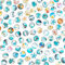 PandaHall Seestern Glas Cabochons, 100 Stück 50 Stile Meeresorganismus Muster Cabochon Fliesen 12 mm Ozean Thema Muschel Mosaik Gedruckt Bild Fliese Für Hawaii Sommer Weihnachten Halskette