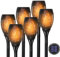 Solar Fackeln | 6er Set Solar Lampe Outdoor | Solar Gartenleuchte | LED Gartenbeleuchtung Solar | Gartenleuchten Solar | Gartendeko Solar für Garten | Balkon | Hof| Auffahrt | Weg | Beet