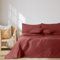 AmeliaHome Copriletto con pompon 260 x 280 cm, copriletto double-face, trapuntato, in poliestere, Meadore, rosa antico