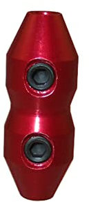 STONEDER Red Aluminum Anodized Throttle Brake Cable Clamp Terminator Coupler For Go Kart (4)