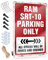 Zimmertür-Dekor Ram Srt-10 Parking Only Blechschild Günstige Dekoration unter 10 Dollar Outdoor Blechschild (Größe: 20 x 30 cm)