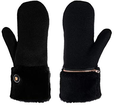 Vulpés Mercury - beheizbare Fäustlinge | Hochwertige Materialien | Graphene Technologie | Handgefertigt in Italien (Ring: Rose Gold, M (Handrückenlänge: 17.5 cm))