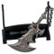 hanaiette 1 x God of War Chaos Klinge Donner Hammer Axt Schwert Waffe Modell Schlüsselanhänger mit Display-Ständer (Standardmodell 14)