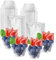 LATERN 50Pcs Plastic Dessert Cups, 120ml Pentagon Dessert Cups Clear Parfait Appetizer Cup Reusable Serving Bowl for Dessert Pudding Mousse Party (8.3 x 4.5cm)