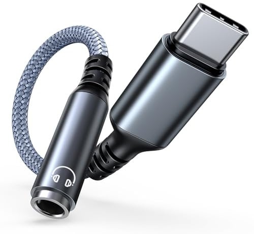 Highwings Adapter USB C auf Klinke, USB C auf 3.5mm Kopfhörer Adapter, Aux Adapter Klinke AudioKabel für iPhone 16/15 Pro Max, Galaxy S22/S21/S20/S20 FE/Note20/Note10, Hua-wei P40/P30 Pro/P20/P20 Pro