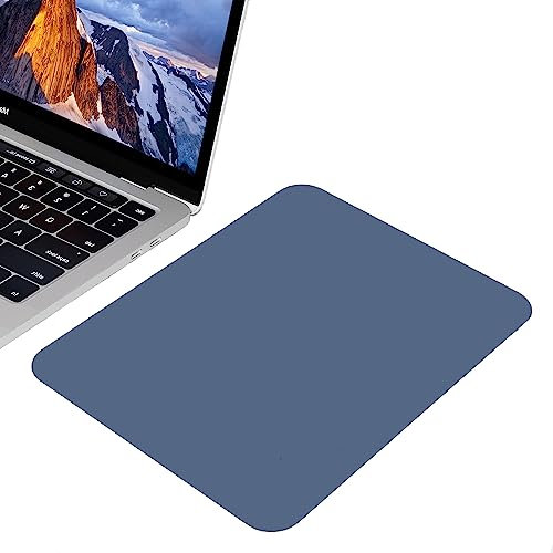 Origin-Joy Mouse Pad, Small PU Leather Mousepad with No Logo Design, Computer Mouse Mat with Non-Slip Suede Base for Gaming, Desk, Wireless, Laptop, Travel, Office (Azure Blue, 9.8 x 8.3)