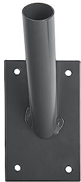 ADGO FLAGENHALTER FÜR FLAGEN Wandmontierter Fahnenmast Stabiles Fahnendesign 4 Befestigungslöcher Metallhalterung Graphit (Einzeln)