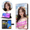 Personalized Photo Leather Wallet Phone Case For iPhone 16 Pro 15 14 13 12 11 Pro Max XS XR SE 7 8 6S Plus Custom Picture Flip Cover Black
