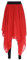 Alvivi Damen Rock Chiffon Hosenrock Asymmetrisch Rock Sommer Ballettrock Tanzrock mit Tight Leggings Ballerina Latein Yoga Gym Dancewear Aa Rot M