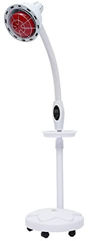 Queeucaer Infrarot Lampe Rotlichtlampe,Wärmelampe Infrarotlampe Mit Ständer Stehlampe für Behandlung Wundheilung,360° Rotatable, 275W,A++ bis E