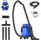 DICN Wet and Dry Vacuum 15 Litre Container 16KP Suction Force 800W Motor with 2M Power Cable Vacuum Cleaner Dry Rubbish/Standing Water/Clean Carpet for Home and Garden Car Garage, Blue