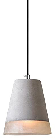 DONHEK Lampe à Suspension Industrielle en Ciment, épissage en résine, Suspension en béton, Finition Grise, Abat-Jour en Ciment Rural, Lustre Suspendu pour luminaire de Bar de Restaurant Star of Light